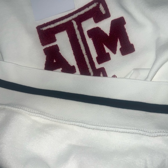 Classic White Turtleneck Sweater with Maroon Logo - Picture 4 of 16